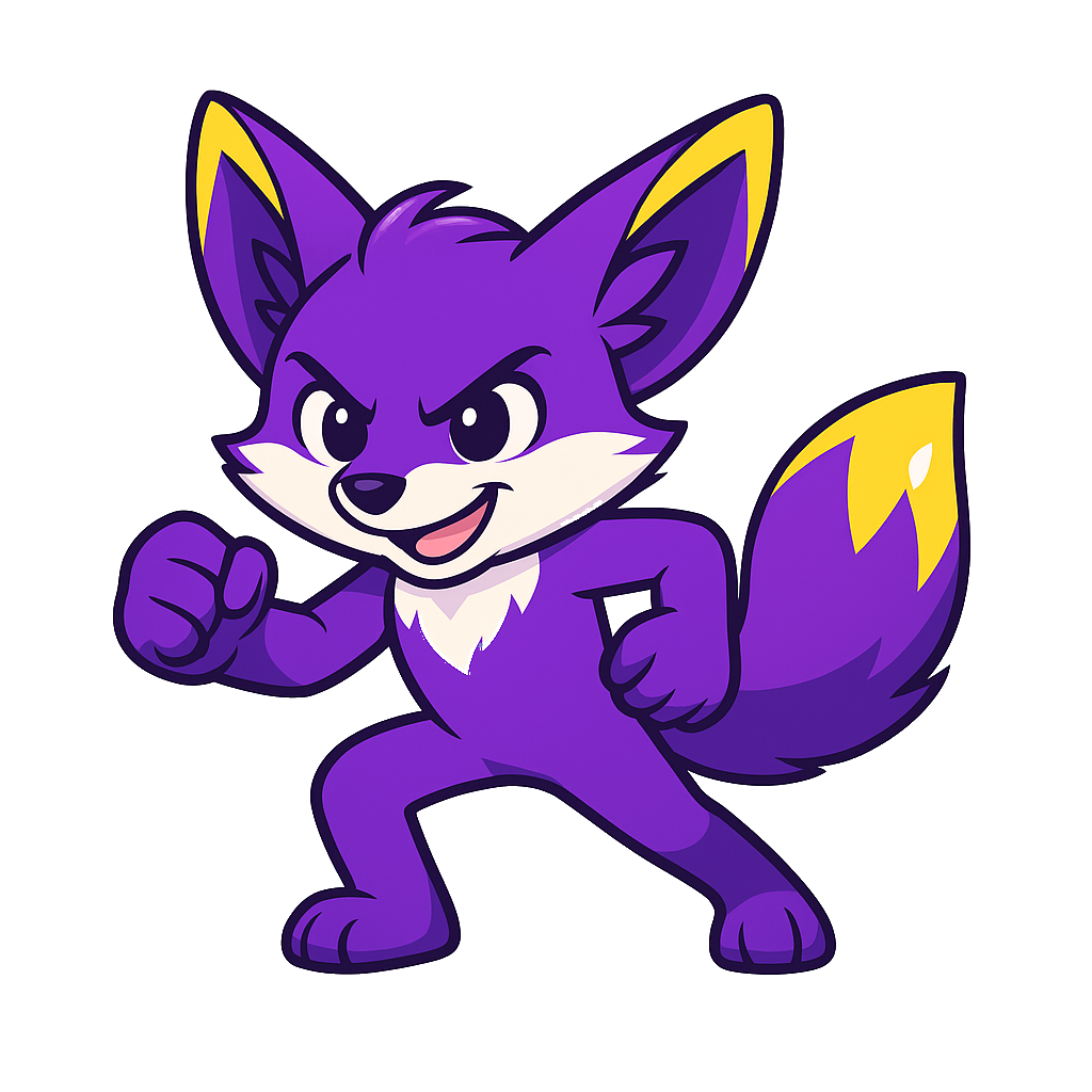 Bolt the Quzzo fox, ready to compete