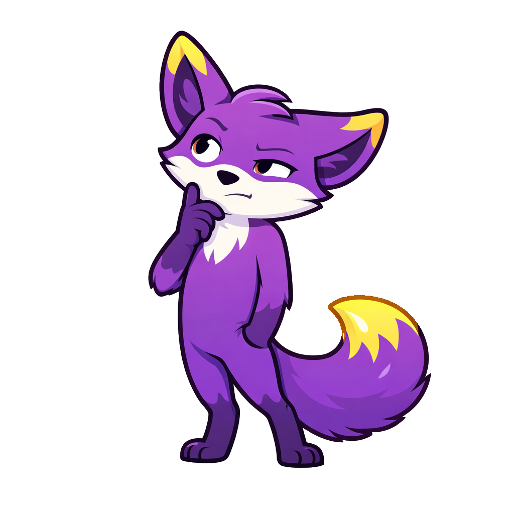 Bolt the Quzzo fox, thinking